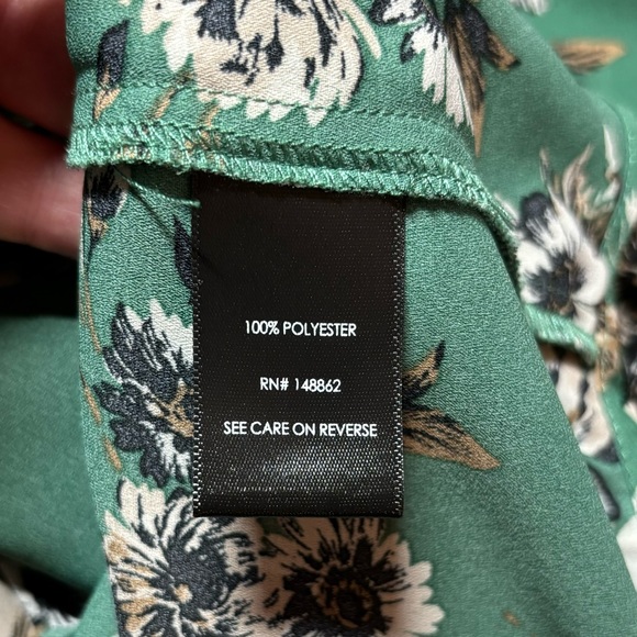 Torrid Green Flowered Long Sleeve Blouse Top - Picture 3 of 8